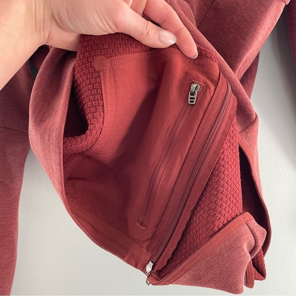 Lululemon GridLiner Fleece Hoodie Heathered Date Brown Medium - Picture 11 of 15